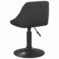 Eetkamerstoelen draaibaar 2 st fluweel zwart