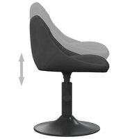 Eetkamerstoelen draaibaar 2 st fluweel zwart