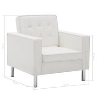 Fauteuil kunstleer wit