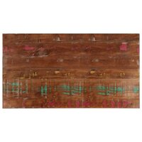 Tafelblad rechthoekig 120x50x2,5 cm massief gerecycled hout