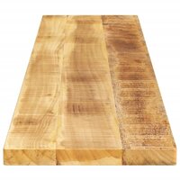 Tafelblad rechthoekig 160x30x3,8 cm massief ruw mangohout
