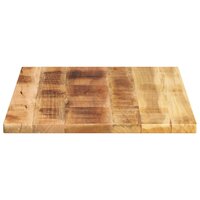 Tafelblad rechthoekig 90x50x2,5 cm massief ruw mangohout