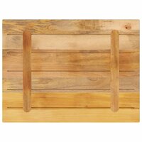 Tafelblad rechthoekig 90x50x2,5 cm massief ruw mangohout