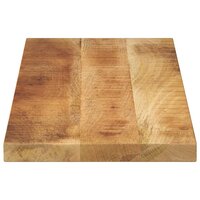 Tafelblad rechthoekig 80x30x2,5 cm massief ruw mangohout