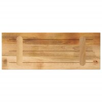 Tafelblad rechthoekig 80x30x2,5 cm massief ruw mangohout