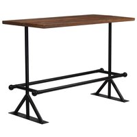 Bartafel 150x70x107 cm massief gerecycled hout donkerbruin