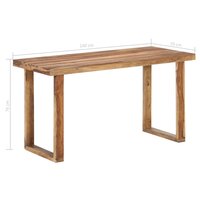 Eettafel 140x70x76 cm massief sheeshamhout