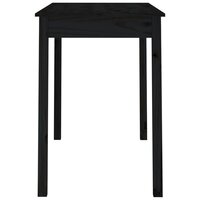 Eettafel 110x55x75 cm massief grenenhout zwart