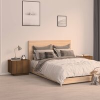 Nachtkastje 100x35x40 cm bewerkt hout bruin eikenkleur