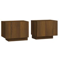 Nachtkastje 100x35x40 cm bewerkt hout bruin eikenkleur