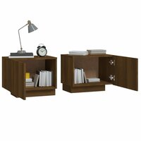 Nachtkastje 100x35x40 cm bewerkt hout bruin eikenkleur