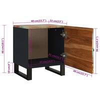 Nachtkastjes 2 st 40x33x46 cm massief gerecycled hout