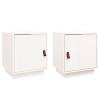 Nachtkastjes 2 st 40x34x45 cm massief grenenhout wit