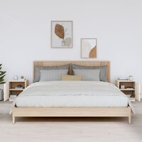 Nachtkastjes 2 st 40x34x45 cm massief grenenhout wit