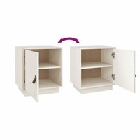 Nachtkastjes 2 st 40x34x45 cm massief grenenhout wit