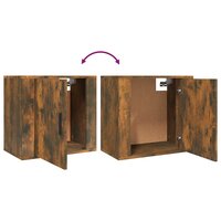 Nachtkastjes 2 st wandgemonteerd 50x30x47 cm gerookt eikenkleur