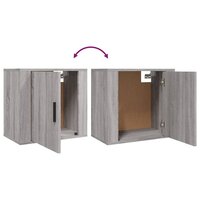 Nachtkastjes 2 st wandgemonteerd 50x30x47 cm grijs sonoma eiken