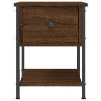 Nachtkastje 34x35,5x45 cm bewerkt hout bruin eikenkleur