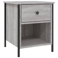 Nachtkastje 40x42x50 cm bewerkt hout grijs sonoma eikenkleurig