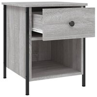 Nachtkastje 40x42x50 cm bewerkt hout grijs sonoma eikenkleurig