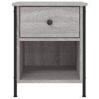 Nachtkastje 40x42x50 cm bewerkt hout grijs sonoma eikenkleurig
