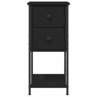 Nachtkastjes 2 st 32x42x70 cm bewerkt hout zwart