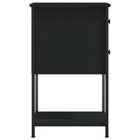 Nachtkastjes 2 st 32x42x70 cm bewerkt hout zwart
