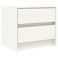 Nachtkastje 40x31x35,5 cm massief grenenhout wit