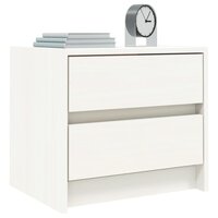 Nachtkastje 40x31x35,5 cm massief grenenhout wit