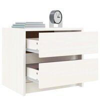 Nachtkastje 40x31x35,5 cm massief grenenhout wit