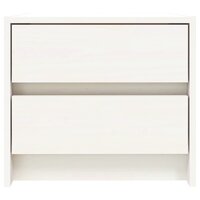 Nachtkastje 40x31x35,5 cm massief grenenhout wit