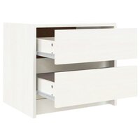 Nachtkastje 40x31x35,5 cm massief grenenhout wit