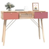 Wandtafel met lades 105x30x75 cm bewerkt hout