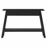 Wandtafel 110x30x75 cm massief mahoniehout zwart