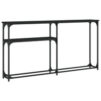 Wandtafel 145x22,5x75 cm bewerkt hout zwart