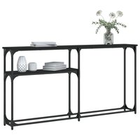 Wandtafel 145x22,5x75 cm bewerkt hout zwart