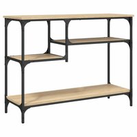 Wandtafel met schappen 100x35x75 cm sonoma eikenkleurig