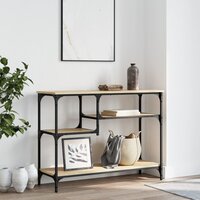 Wandtafel met schappen 100x35x75 cm sonoma eikenkleurig