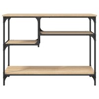 Wandtafel met schappen 100x35x75 cm sonoma eikenkleurig