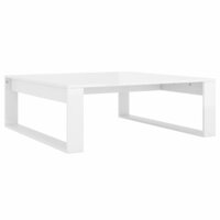 Salontafel 100x100x35 cm bewerkt hout hoogglans wit