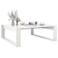 Salontafel 100x100x35 cm bewerkt hout hoogglans wit