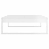 Salontafel 100x100x35 cm bewerkt hout hoogglans wit