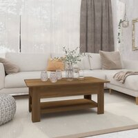 Salontafel 102x55x42 cm bewerkt hout bruin eikenkleur