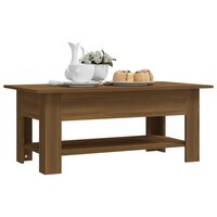 Salontafel 102x55x42 cm bewerkt hout bruin eikenkleur