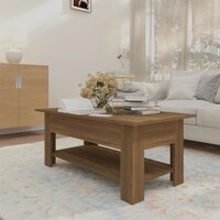 Salontafel 102x55x42 cm bewerkt hout bruin eikenkleur