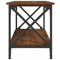 Bijzettafel 55x38x45 cm bewerkt hout bruin eikenkleur