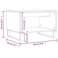 Salontafel 60x50x40 cm bewerkt hout wit