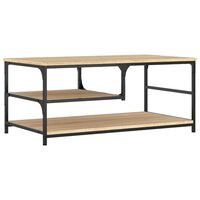Salontafel 90x49x40 cm bewerkt hout sonoma eikenkleurig
