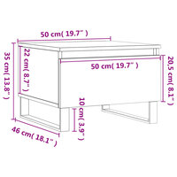 Salontafel 50x46x35 cm bewerkt hout grijs sonoma eikenkleurig