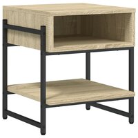 Salontafel 40x40x45 cm bewerkt hout sonoma eikenkleurig